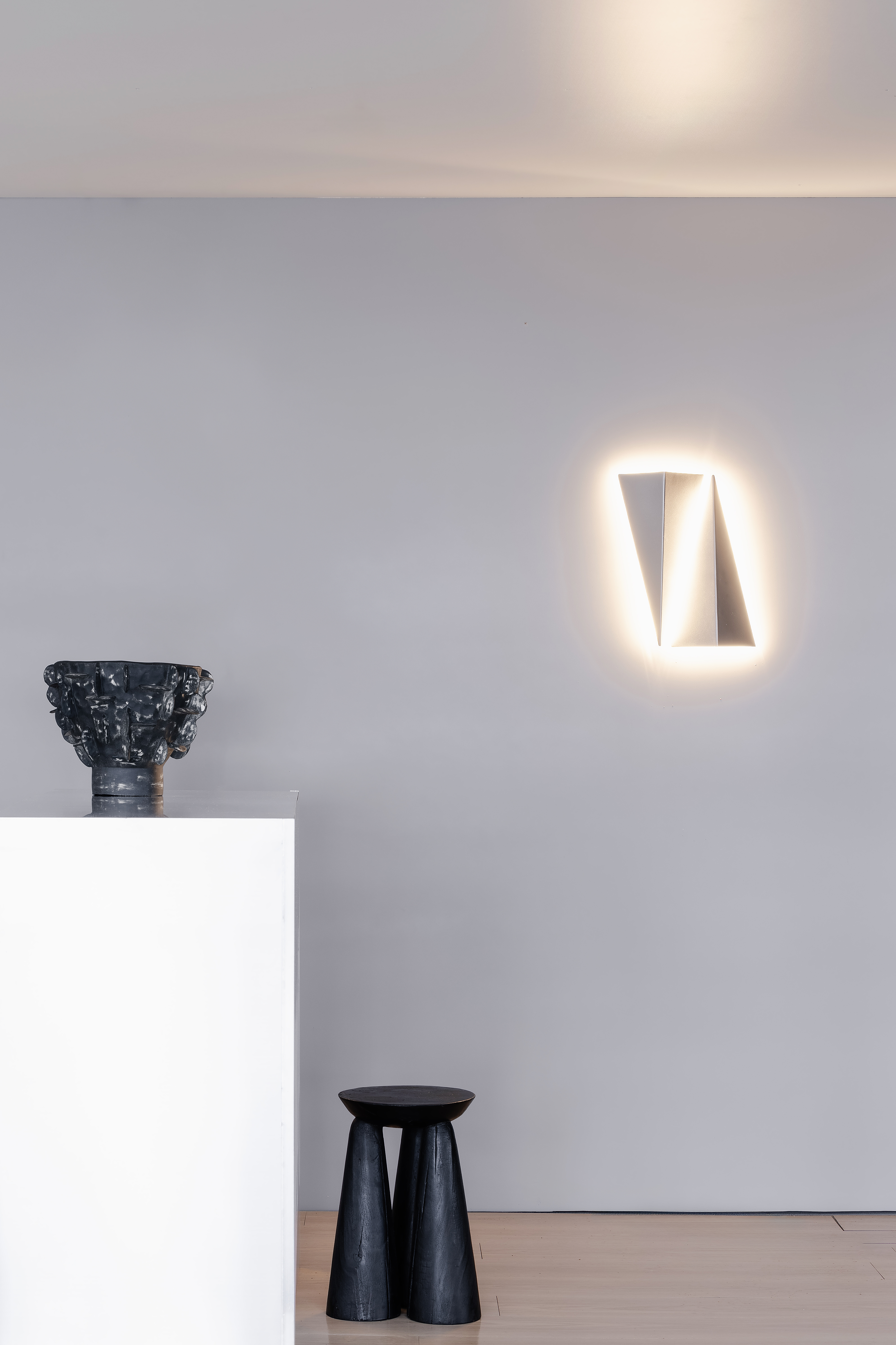 Arandela de LED redonda com vidro